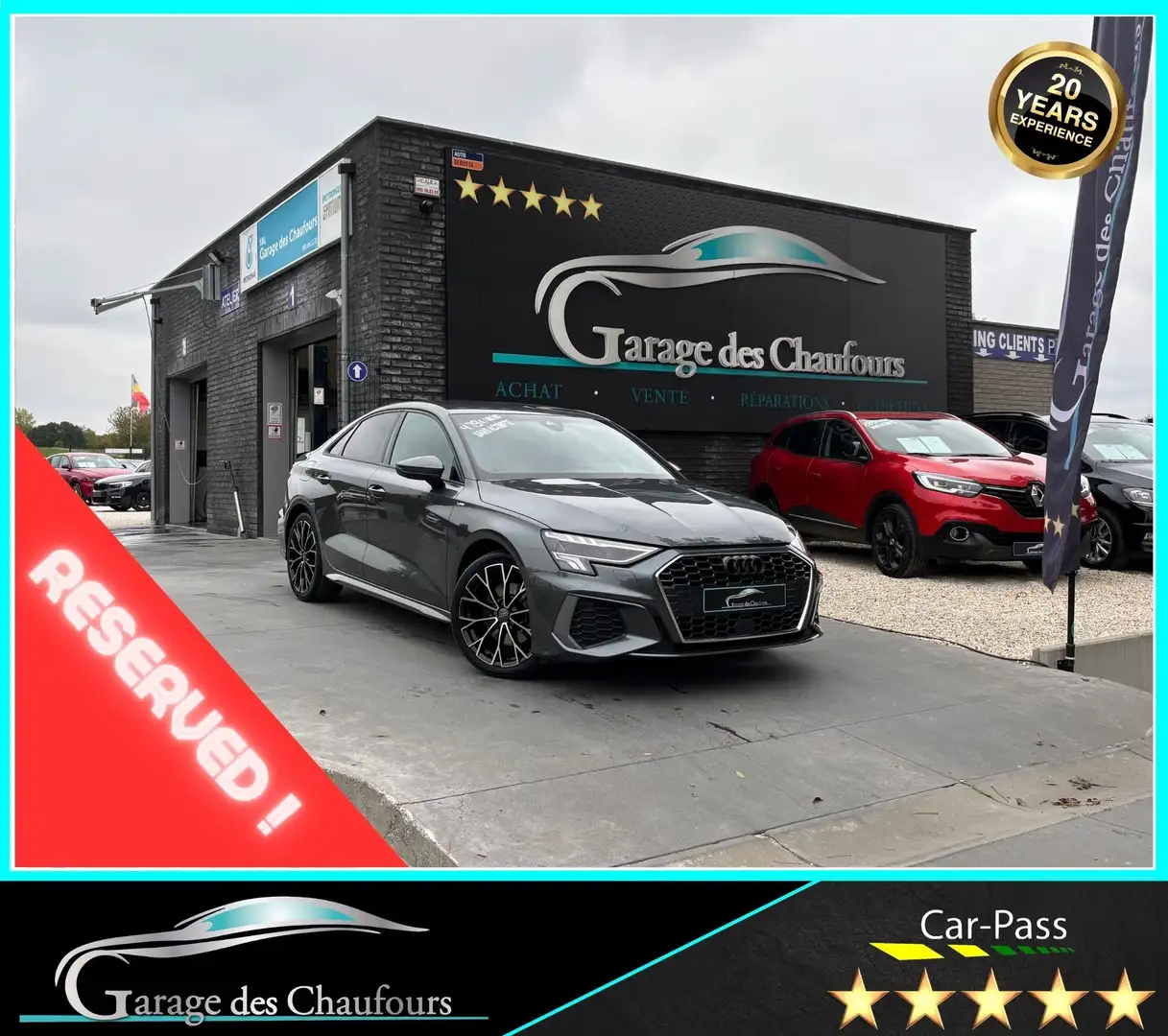 Audi A3 Limousine - 30 TFSI - ! S line ! - CarPlay - Eu6d Gris - 1