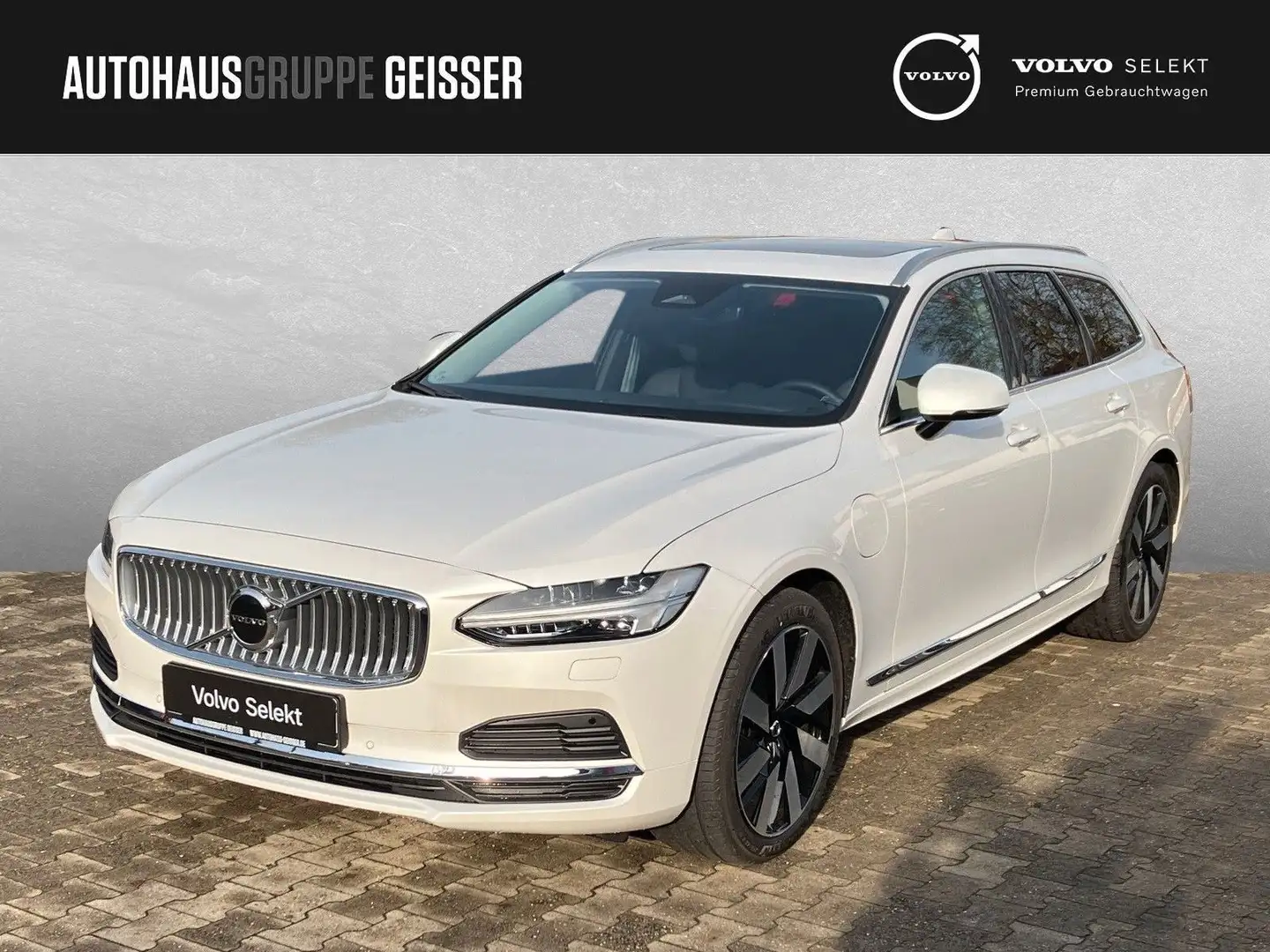 Volvo V90 T6 AWD Plug-in Hybrid Plus Bright AHK ACC Weiß - 1