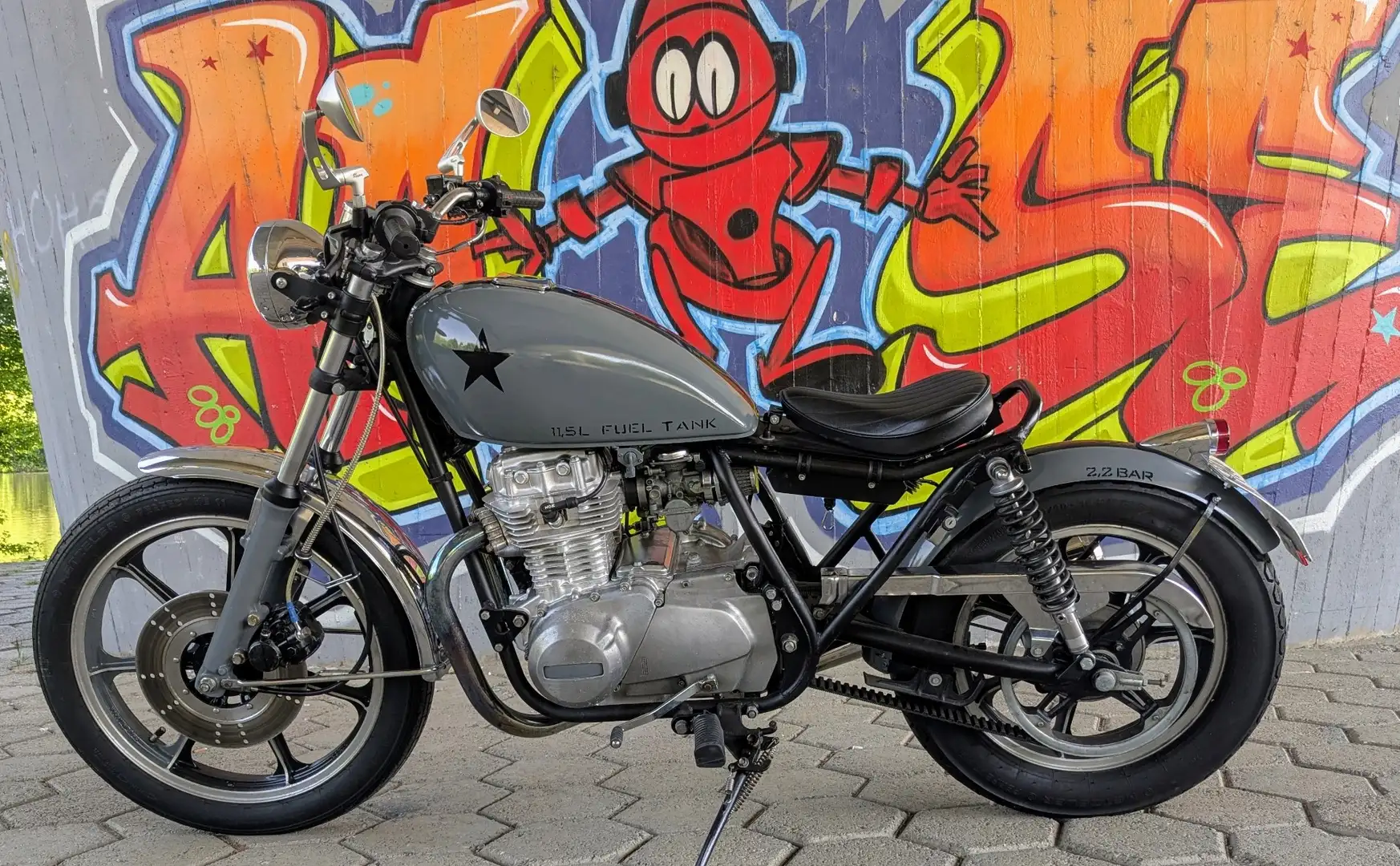 Kawasaki Z 440 Z440LTD Belt Drive Bobber Umbau Grey - 1