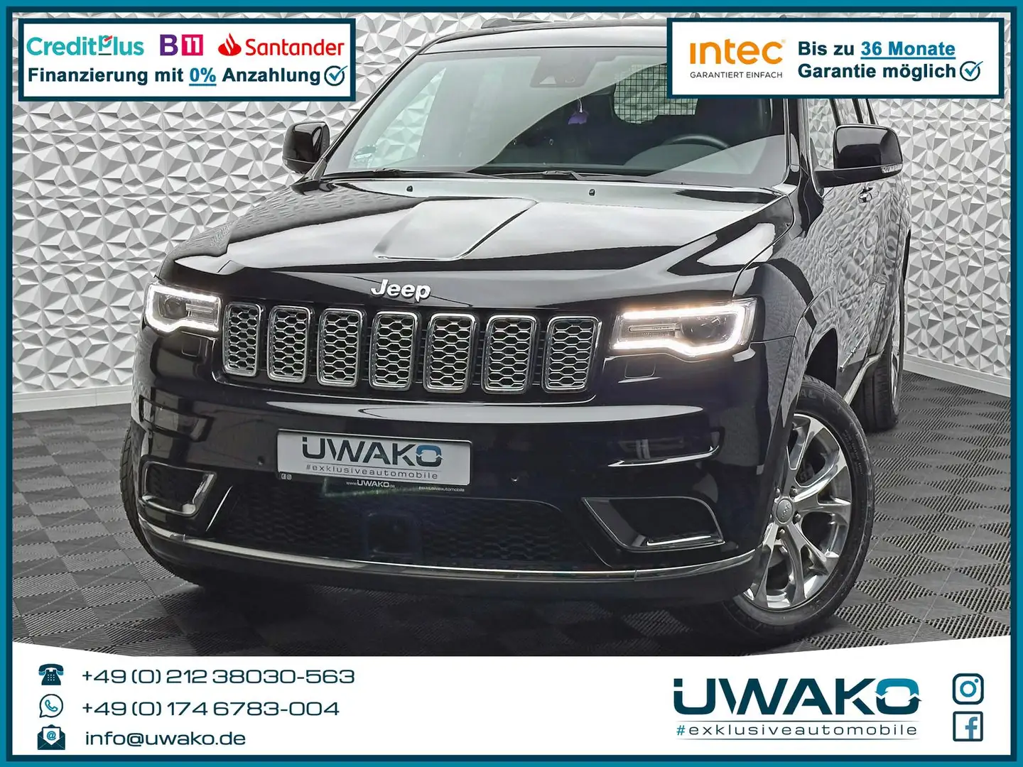 Jeep Grand Cherokee 3.0 CRD SUMMIT/ACC/AHK/H&K/PANO/LUFT/RCAM/QUADRA Negru - 1
