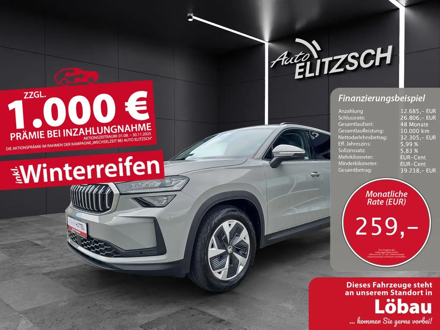 Skoda Kodiaq TDI 4x4 Selection DSG ACC AHZ KAMERA Grau - 1