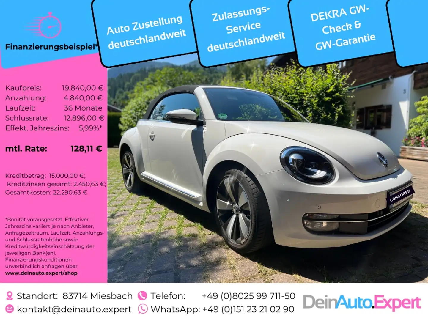 Volkswagen Beetle Cabrio 1.4 TSI Design *Xenon*Navi*SHZG*PDC*GRA* Blanc - 1