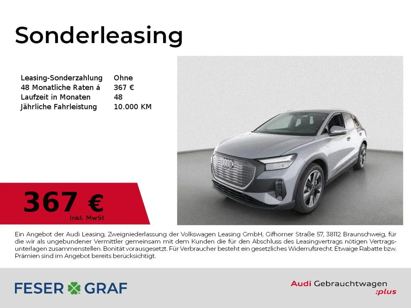 Audi Q4 e-tron 45 Vir. Cockpit/Navi/AHK/LED/Alu20 Grau - 1