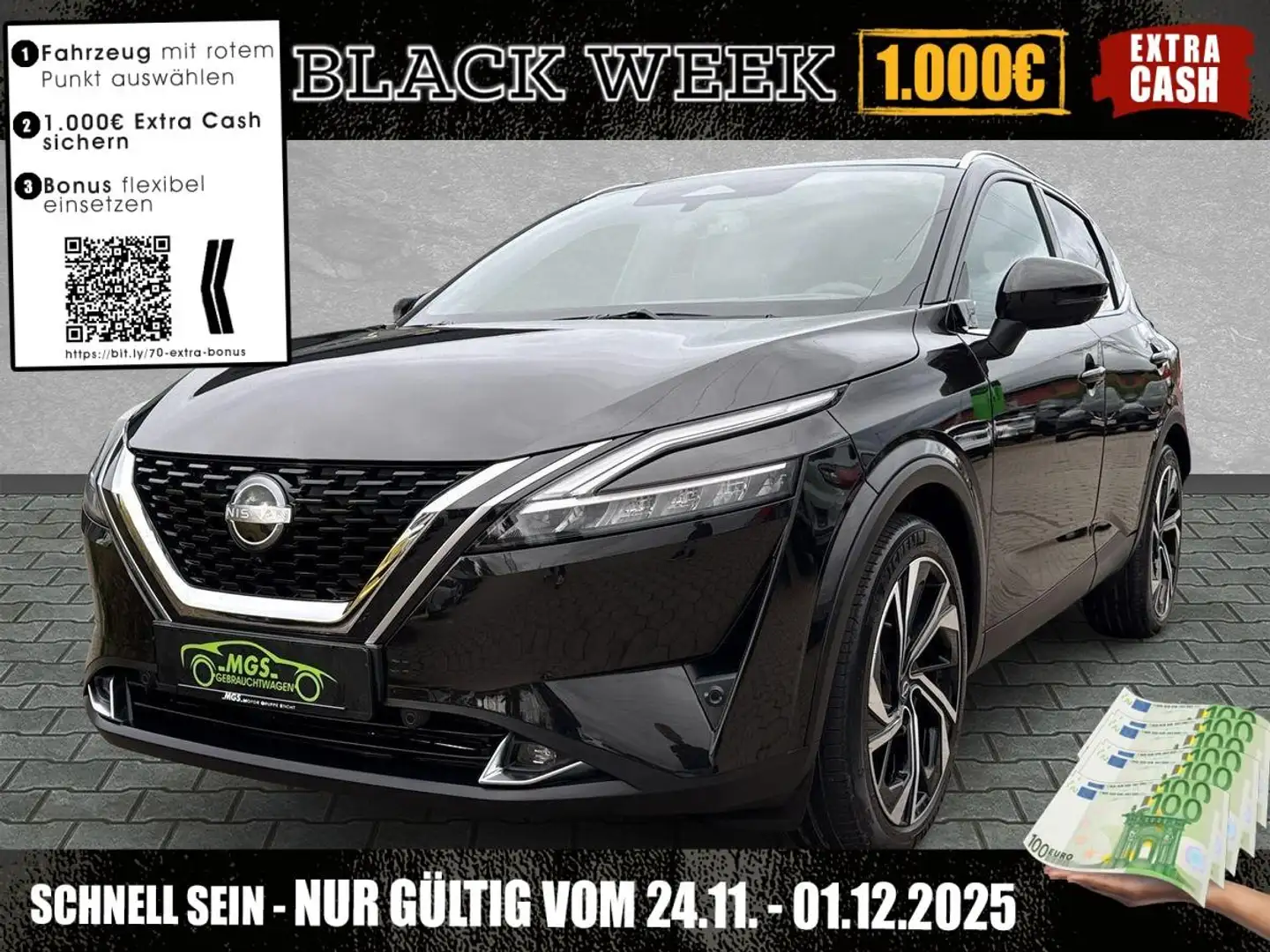 Nissan Qashqai 1.3 DIG-T MHEV Tekna+ Xtro 4x4 Schwarz - 1