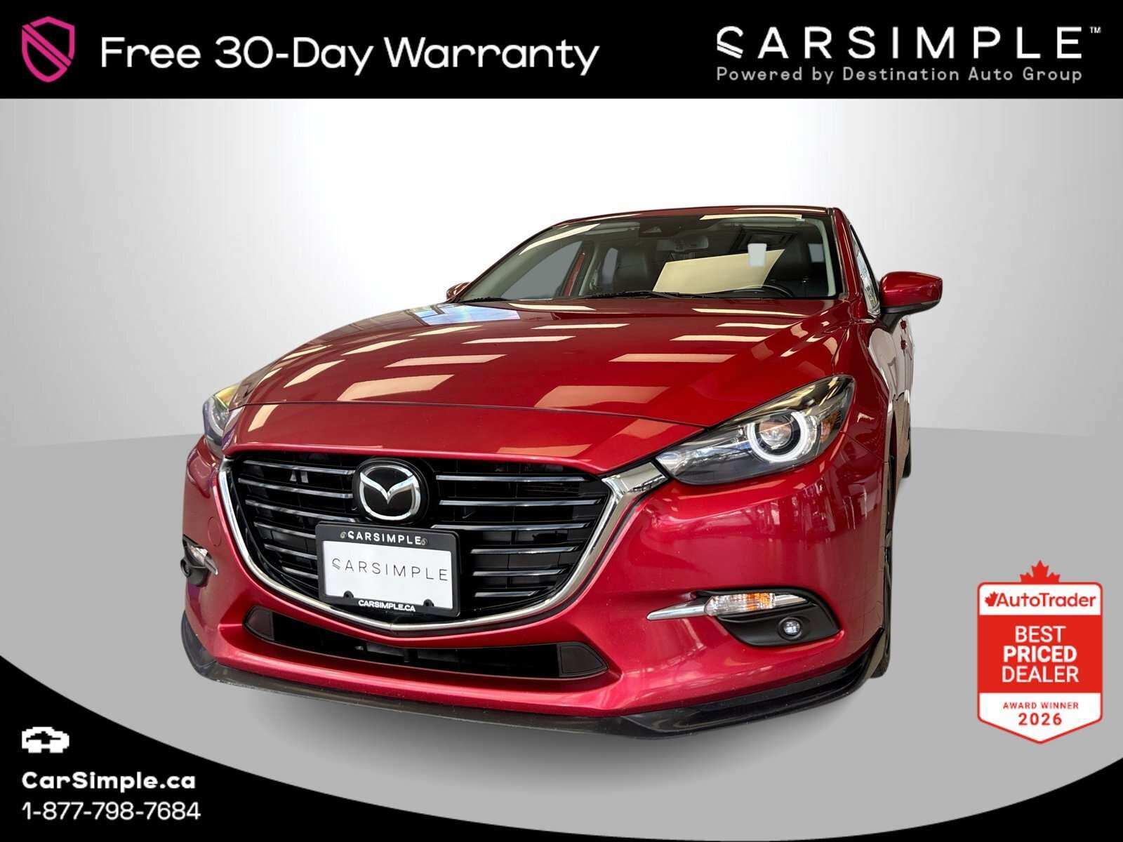 2018 Mazda Mazda3 GT-Sunroof | Navi | Heated Seats