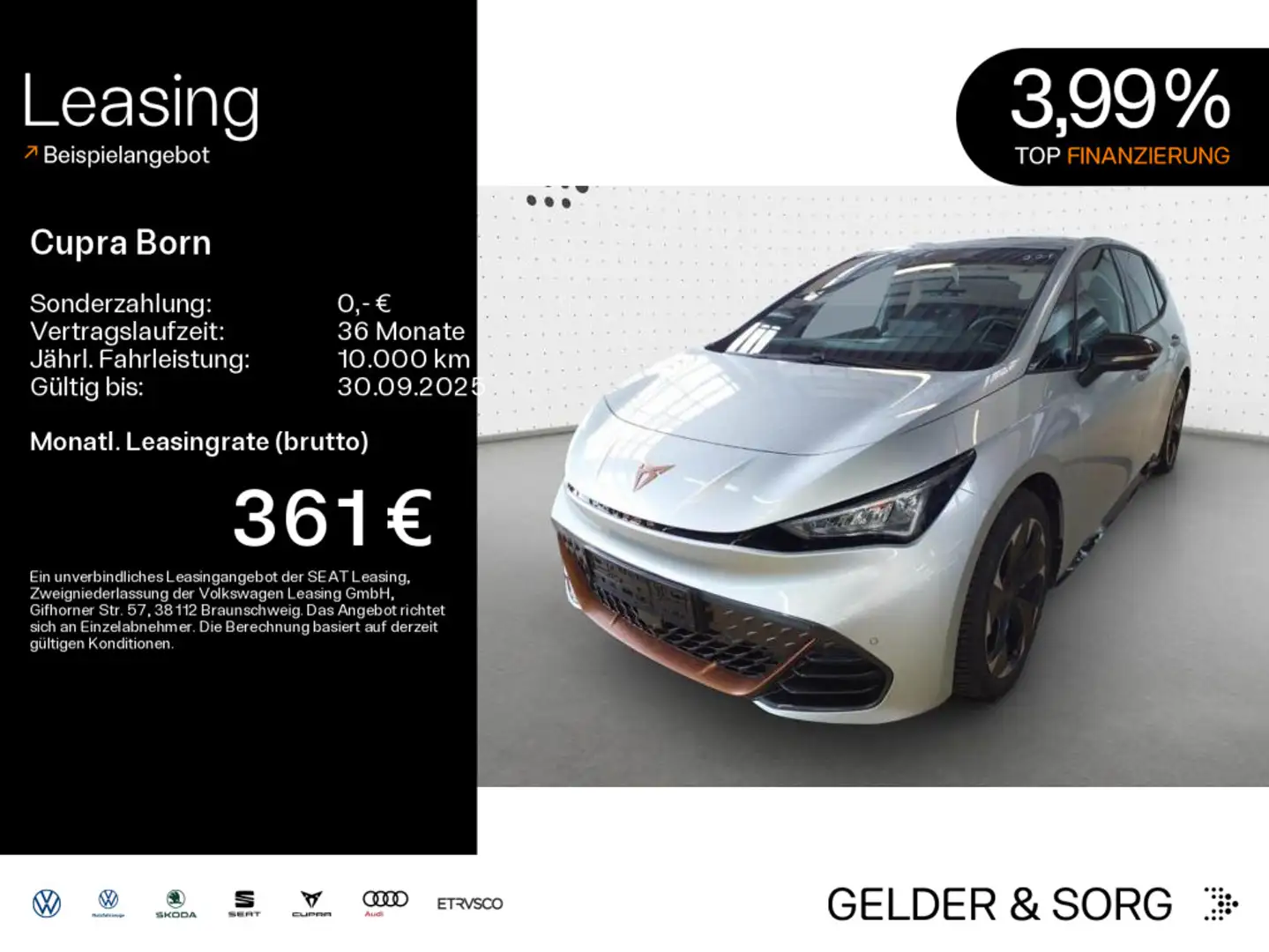 CUPRA Born 231 PS *NAVI*LED*RFK*ACC*GJR*SHZ* Silber - 1