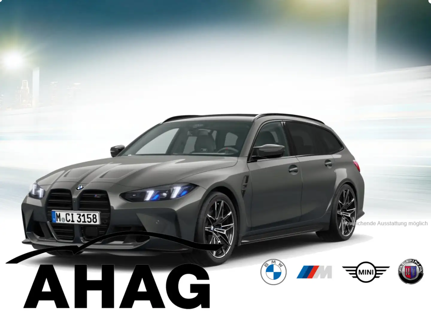 BMW M3 Competion xDrive Touring Navi Leder Tempom.aktiv B Grau - 2