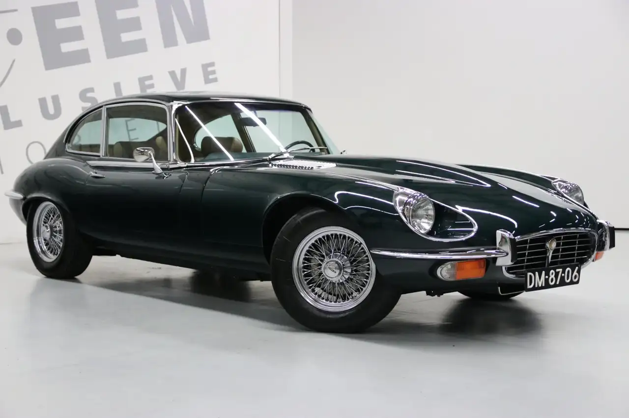 Jaguar E-Type "E" 5.3 V12 2+2/ Britisch Racing Green/ Automaat, foto 5