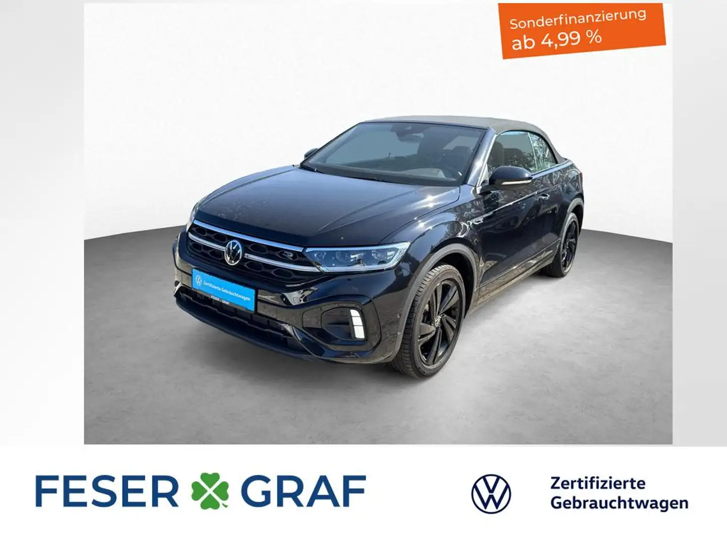 Volkswagen T-Roc Cabriolet R-Line 1.5 TSI 7-DSG LEDER KAMERA Schwarz - 1