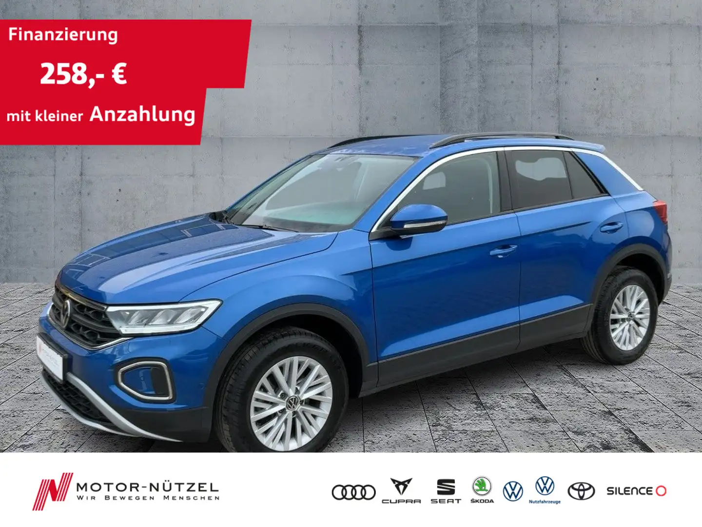 Volkswagen T-Roc 1.5 TSI DSG LIFE LED+NAVI+AHK+ACC+SHZ+DAB Blau - 1