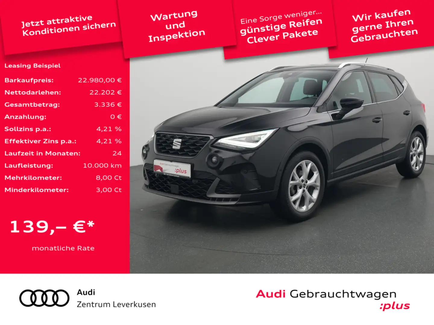 SEAT Arona FR NAVI VIRT ACC KAM LED SHZ Schwarz - 1