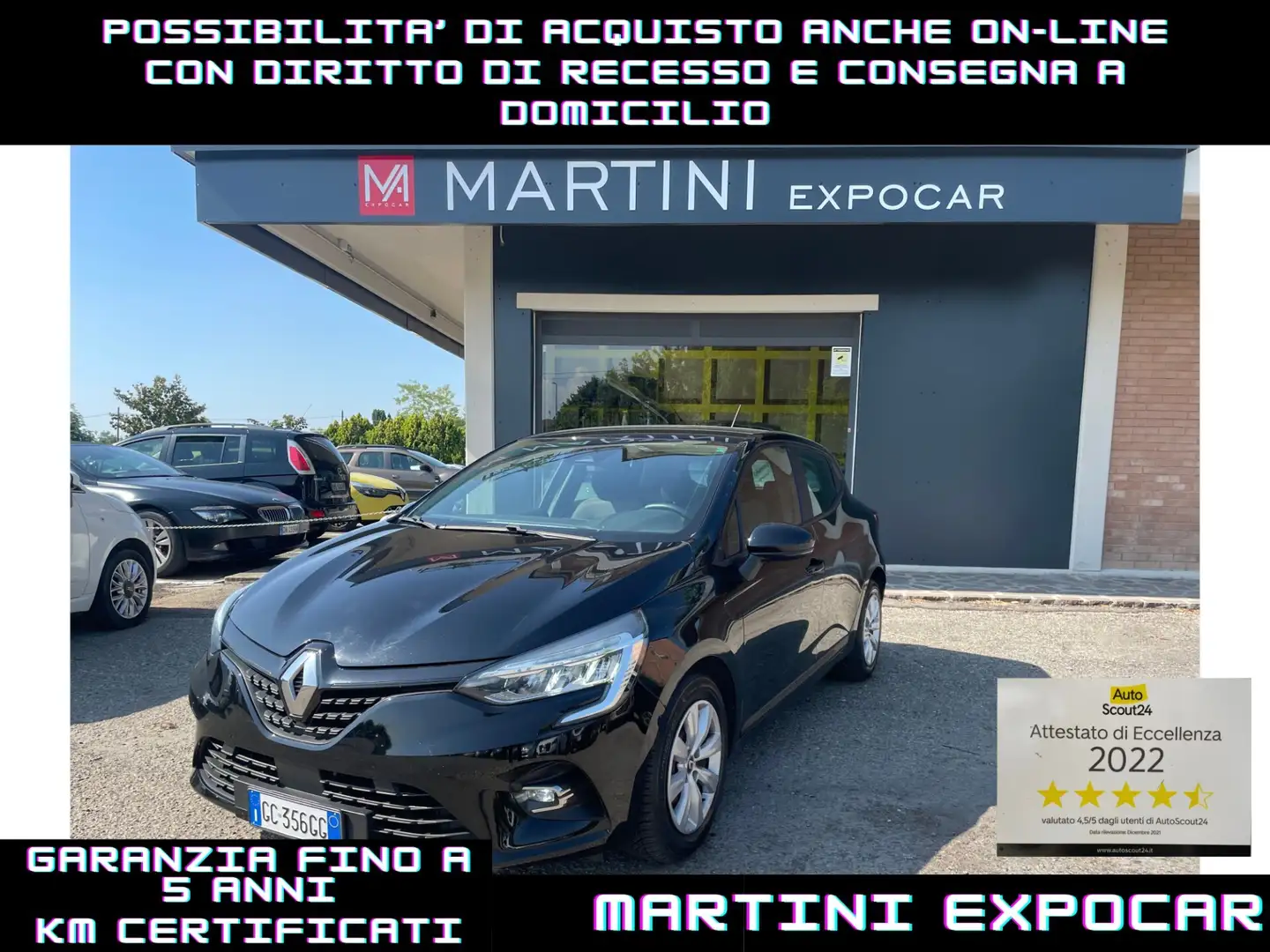 Renault Clio TCe 100 CV 5 porte Business PREZZO REALE Zwart - 1