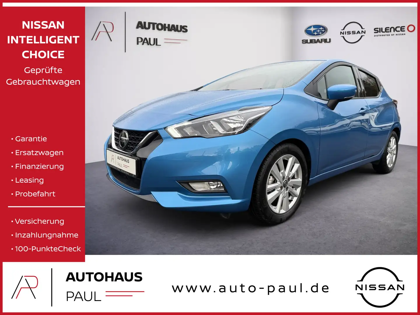 Nissan Micra 1.0 N-Way, Automatik, Navi, Kamera, SHZ,LM Blau - 1