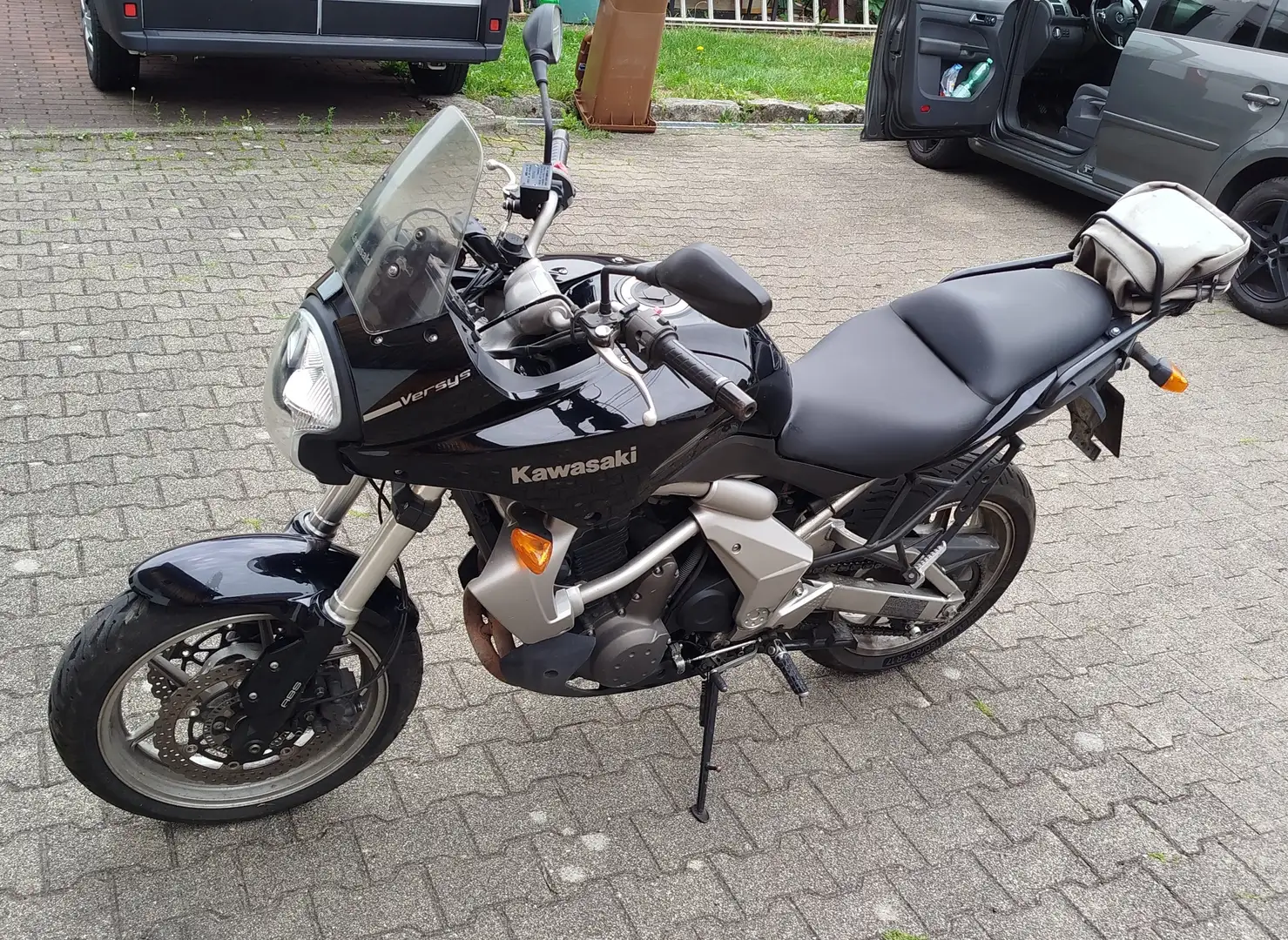 Kawasaki Versys 650 ABS Geizgriffe Hauptständer Koffer Reifen neu Чорний - 1