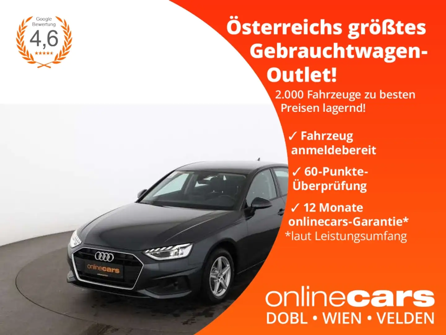 Audi A4 Limousine 30 TDI Aut LED NAVI LEDER SITZHZG Grau - 1