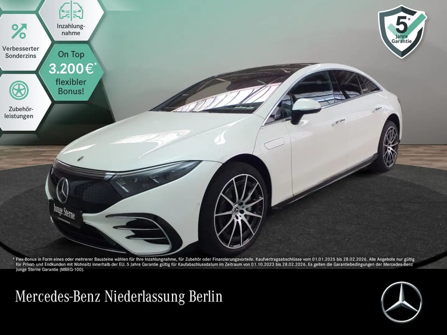 Mercedes-Benz EQS 580 4MATIC AMG Fahrass Airmat Pano Distr. HUD Weiß - 1