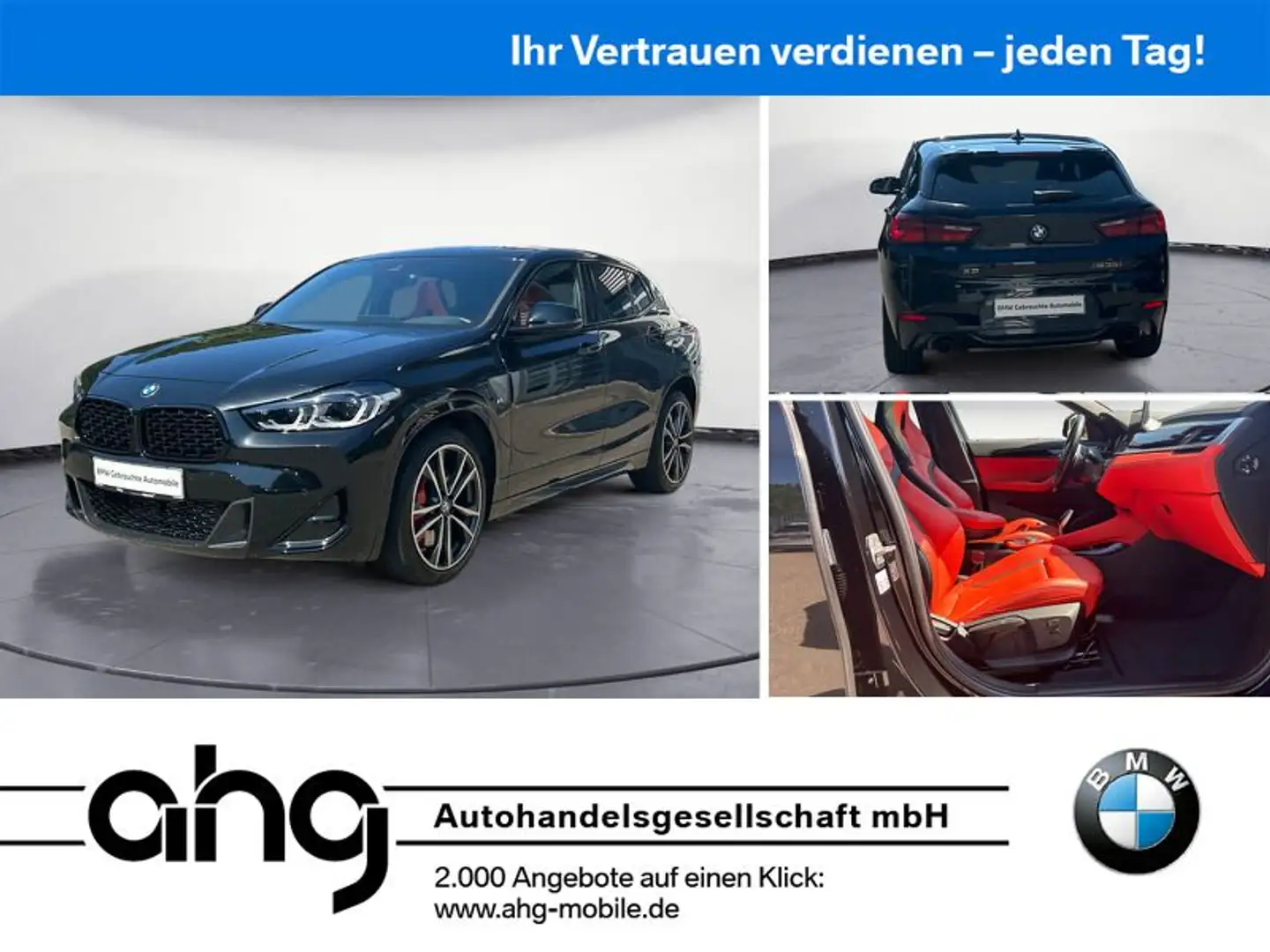 BMW X2 M35i Steptronic Sport Sport Aut. EDC Panorama Zwart - 1