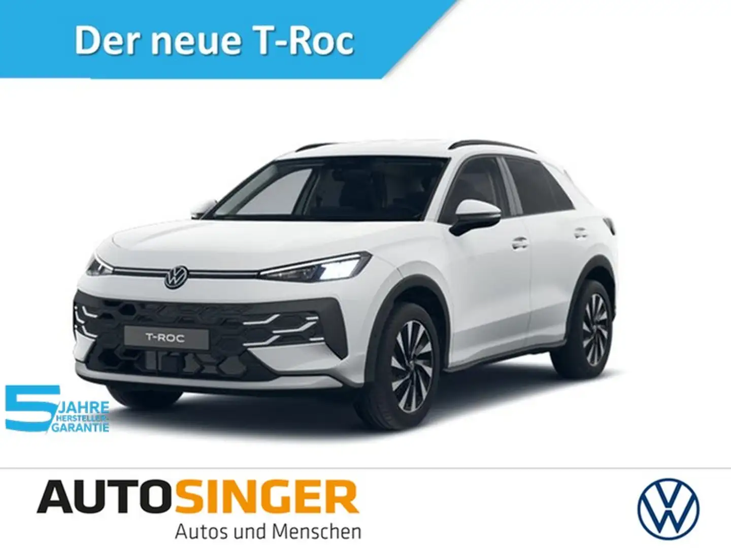 Volkswagen T-Roc Life 1.5 eTSI DSG ACC*CAM*SHZ*LED*PDC Wit - 1