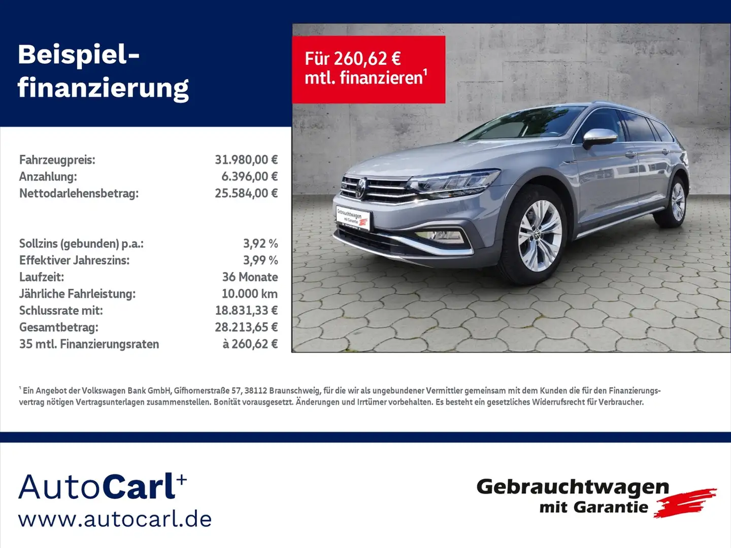 Volkswagen Passat Alltrack 2.0 TDI DSG 4M BusinessPrem. KLIMA LED NAVI ALU Grau - 1