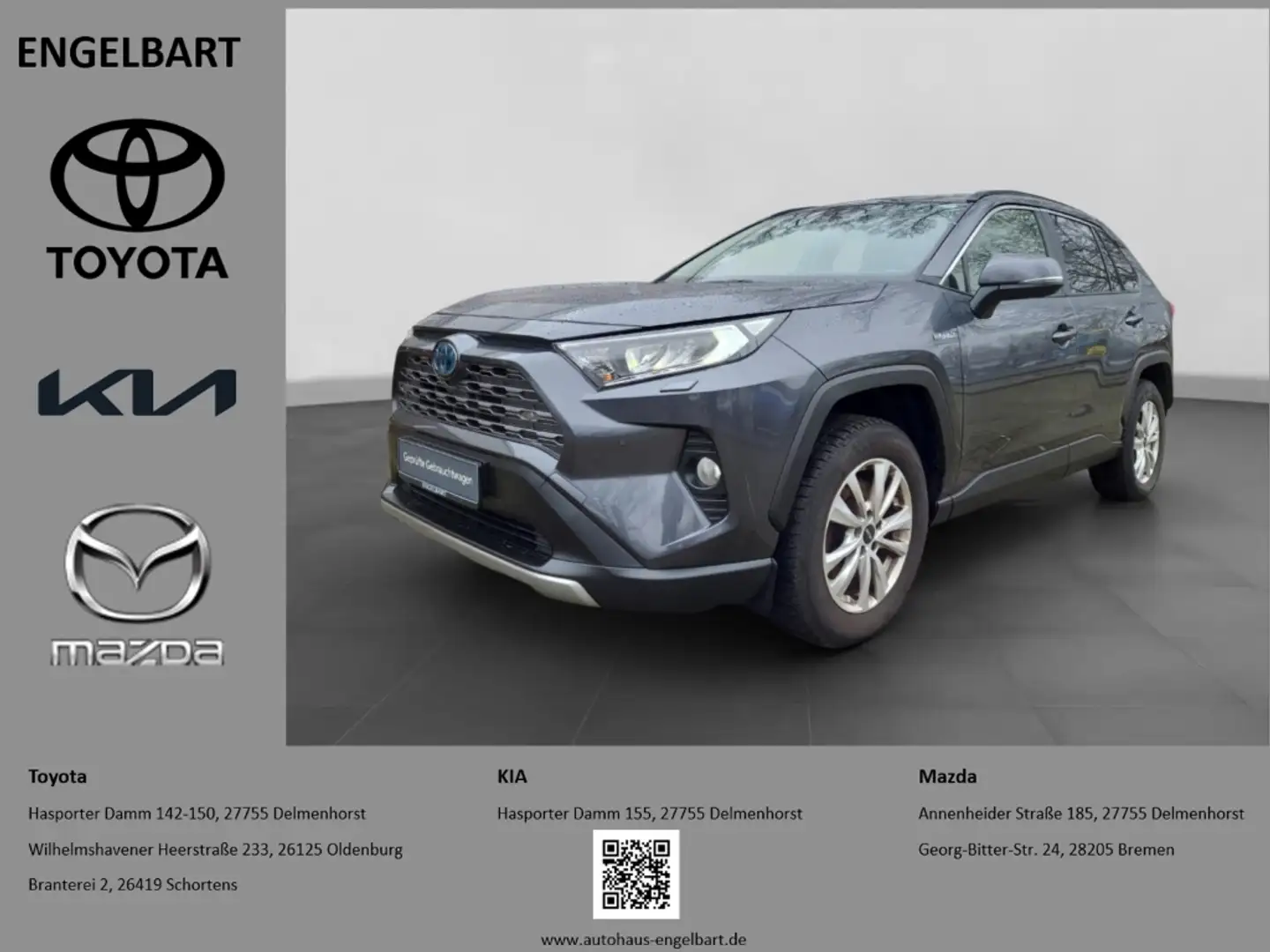Toyota RAV 4 Hybrid 4x4 Team Deutschland 2.5 VVT-i El. Heckklap Grau - 1