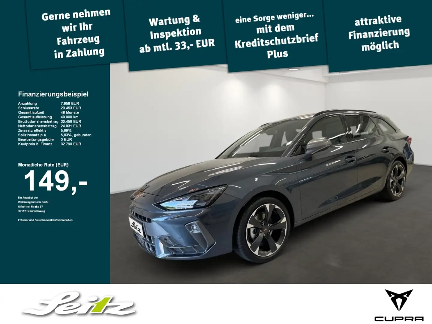 CUPRA Leon Sportstourer 1.5 eTSI *AHK*KAMERA*LED*SITZH* Gris - 1