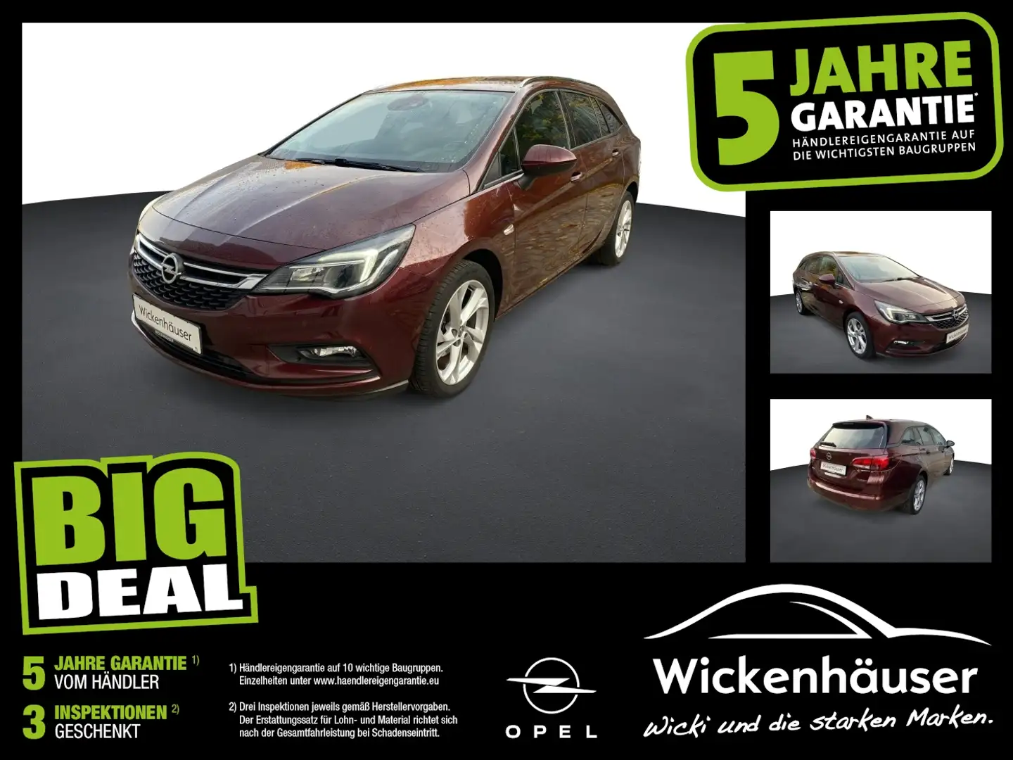 Opel Astra Kombi 1.4 Turbo ON Navi+SHZ+Kam.+Klim+ZV Braun - 1