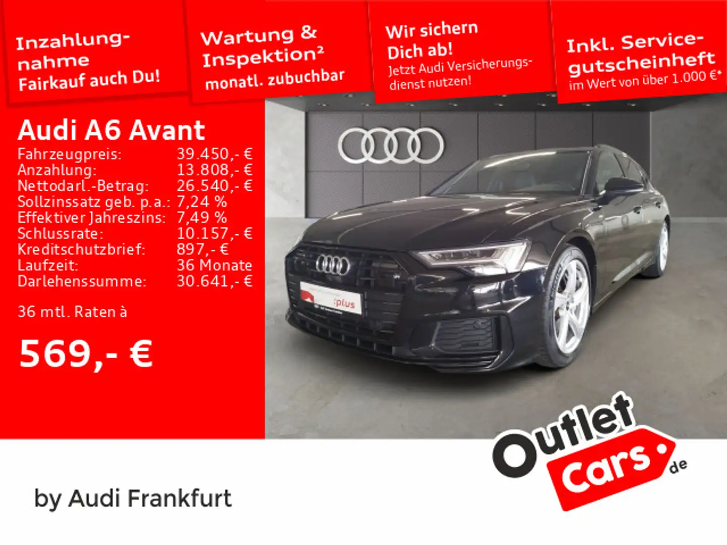 Audi A6 50 TDI quattro tiptronic sport MatrixLE Schwarz - 1
