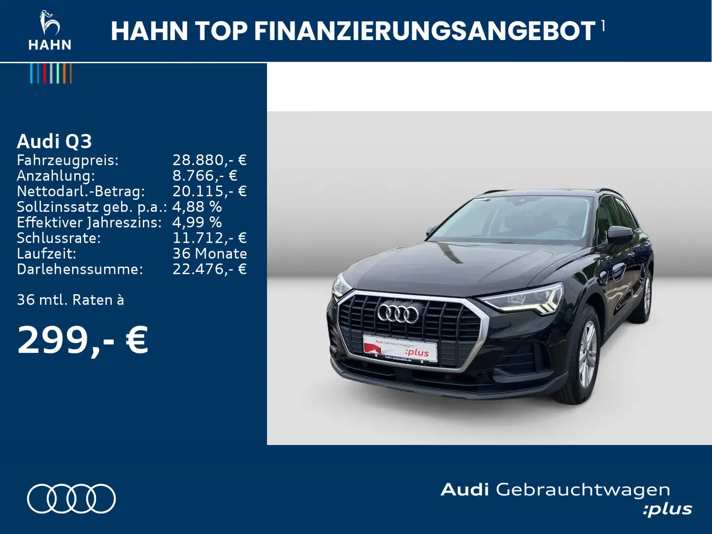 Audi Q3 35TDI S-Trc Virtual LED Navi Sitzh Einparkh Noir - 2