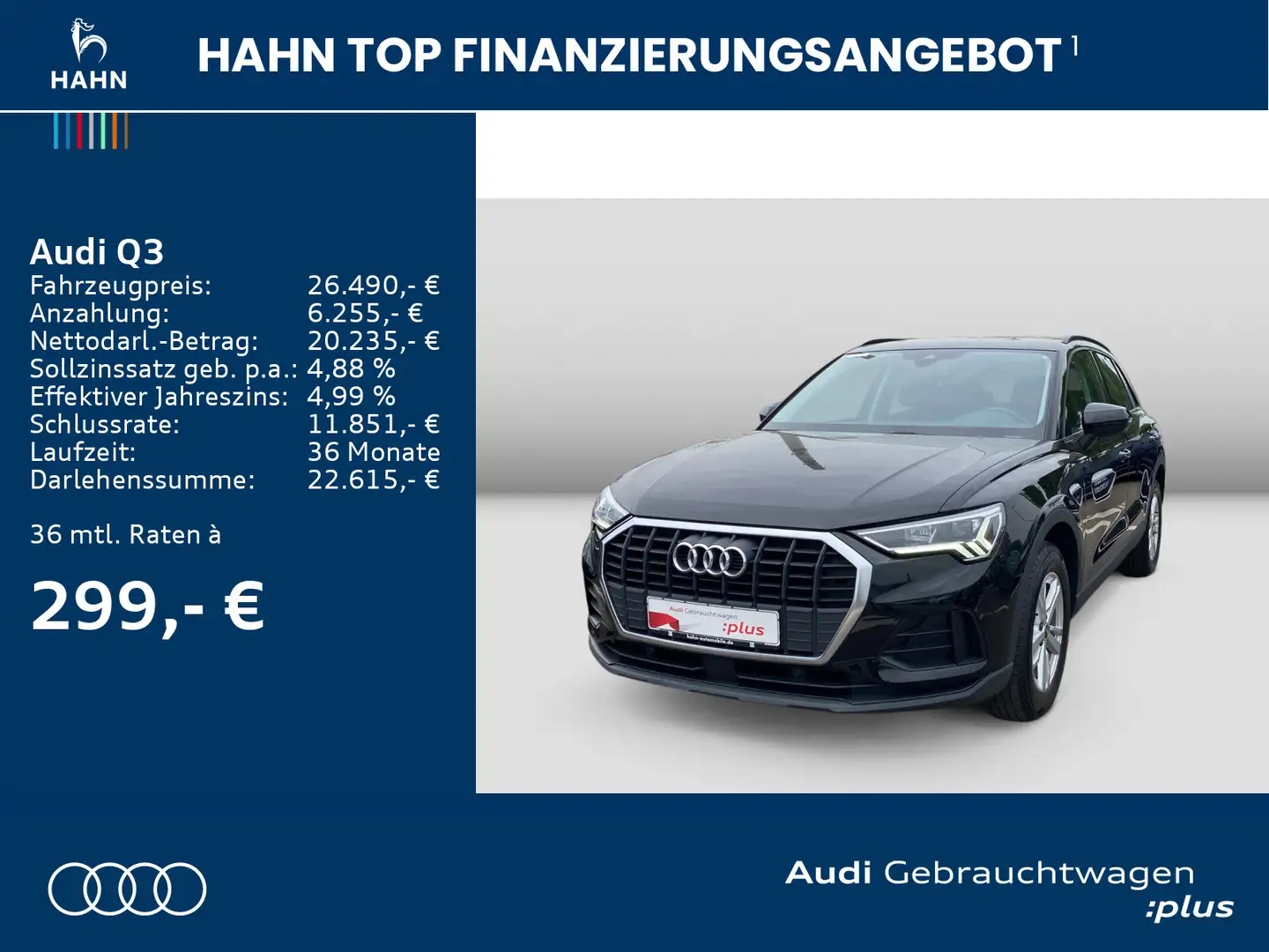 Audi Q3 35TDI S-Trc Virtual LED Navi Sitzh Einparkh Zwart - 2