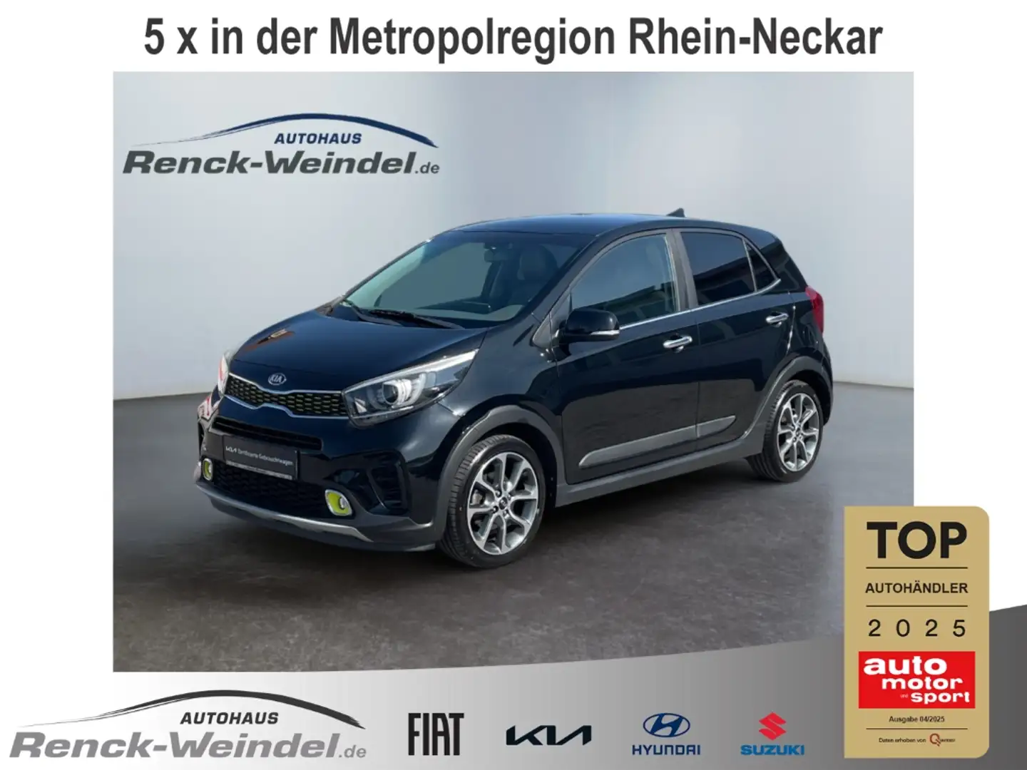 Kia Picanto X-Line 1.0 T-GDI Klimaautom Temp PDC Rückfahrkam. Schwarz - 1
