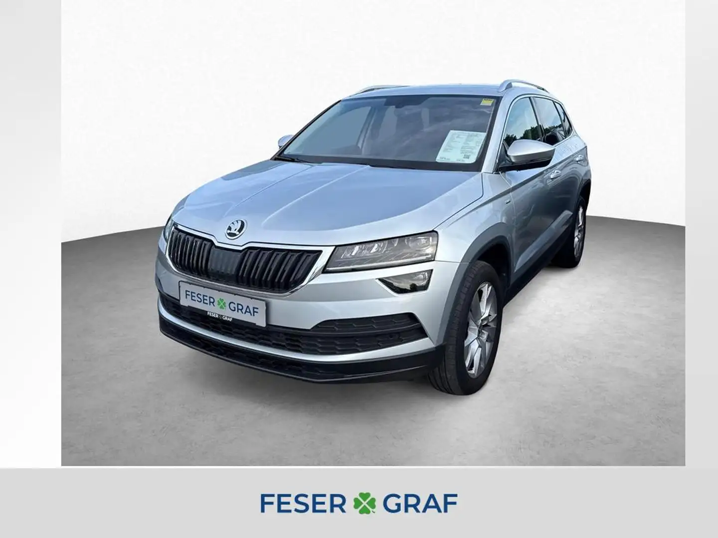Skoda Karoq Drive 125 1.5TSI DSG AHK,VARIOFLEX,NAVI,SITZHZG. Argent - 1