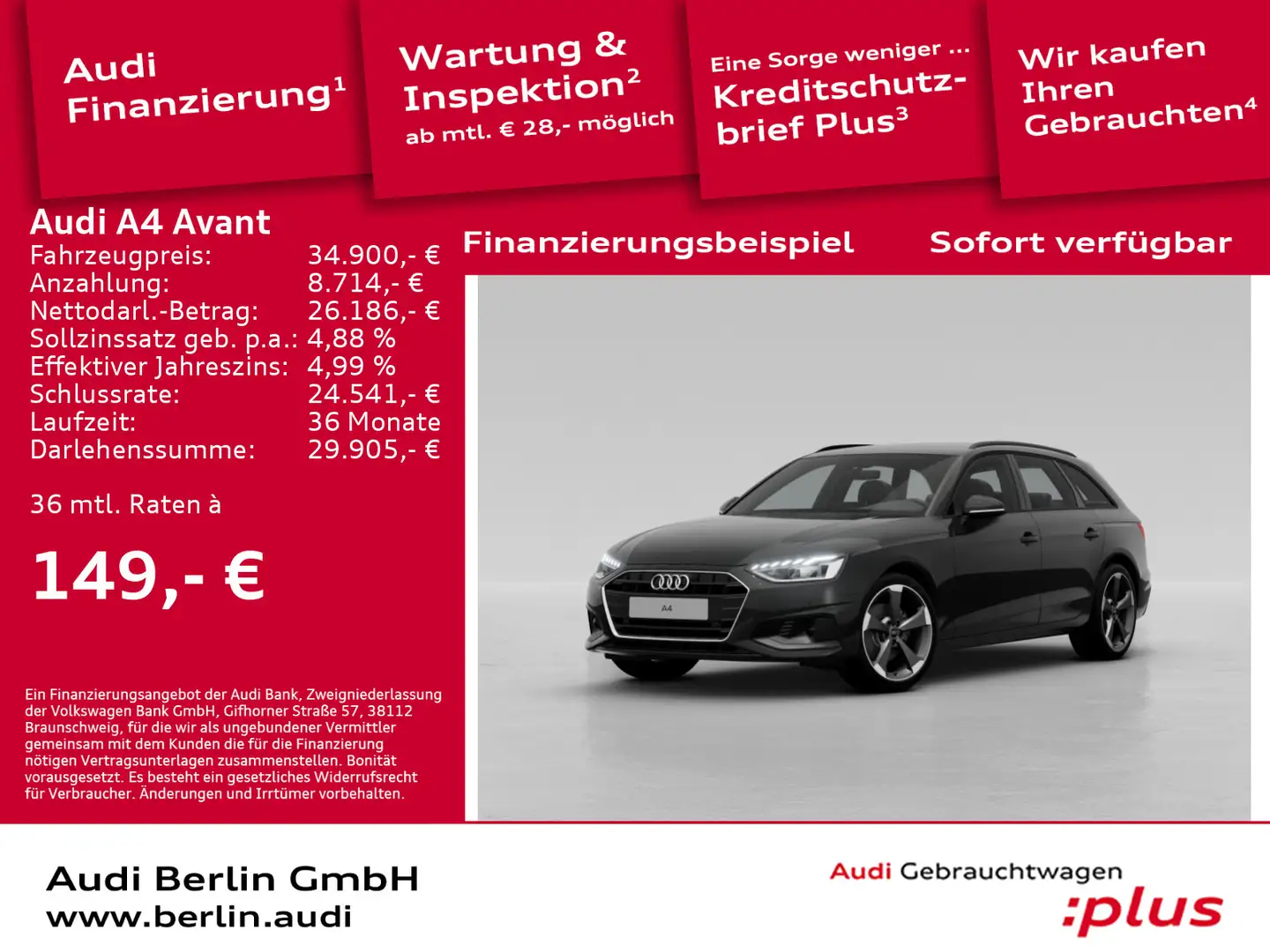 Audi A4 35 TDI S tr. SITZHZG PDC RFK LED NAVI Schwarz - 1