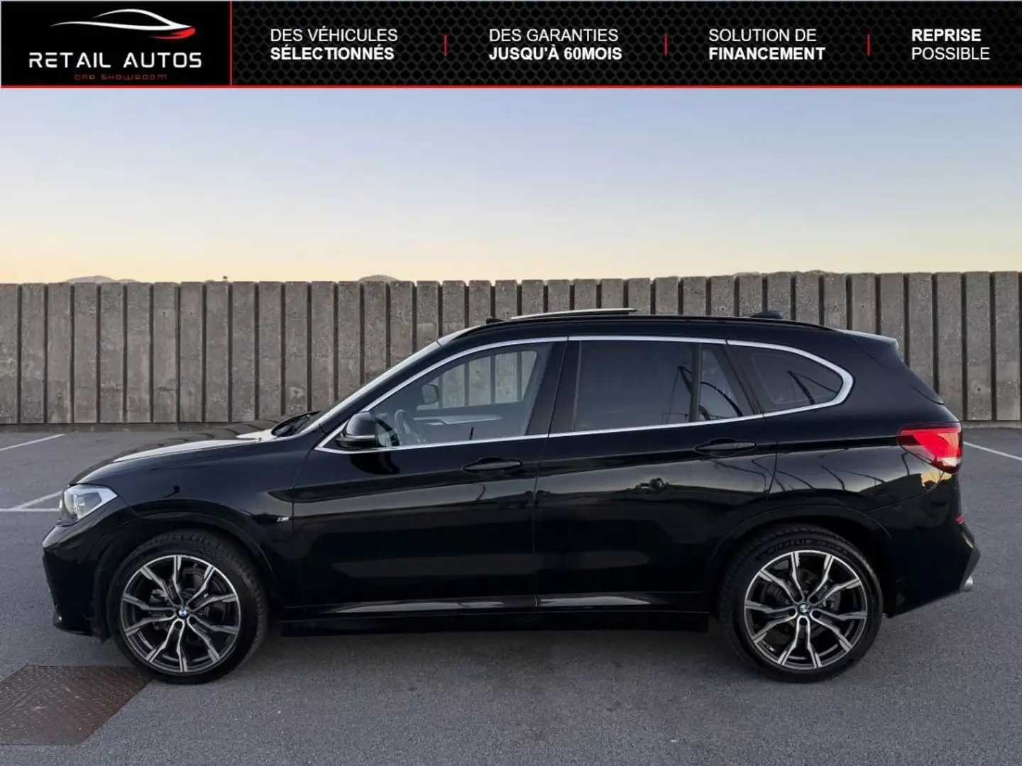 BMW X1 sDrive18dA 150ch M Sport Zwart - 2