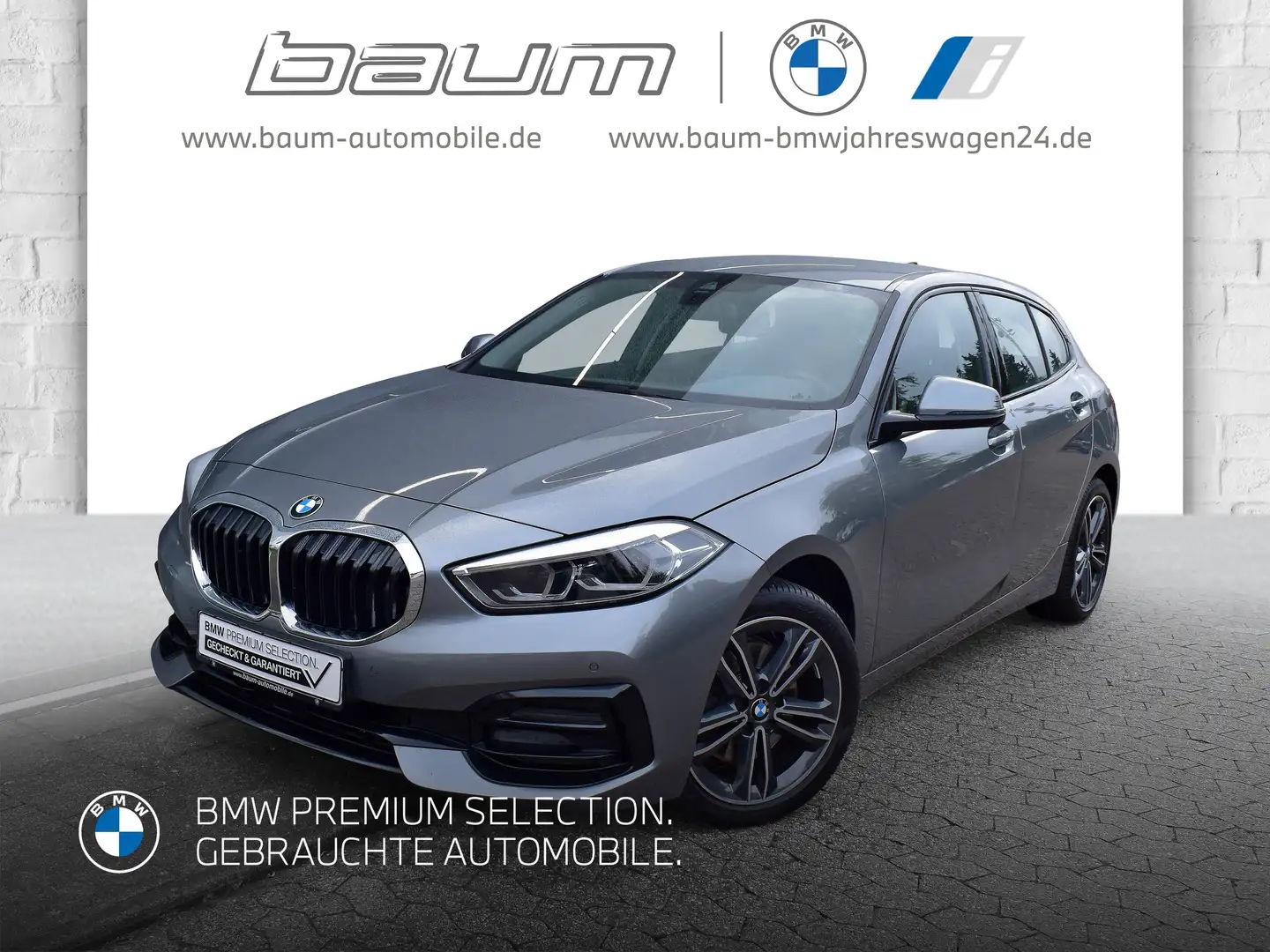 BMW 118 i Sport Line HK HiFi DAB LED WLAN AHK Grau - 1