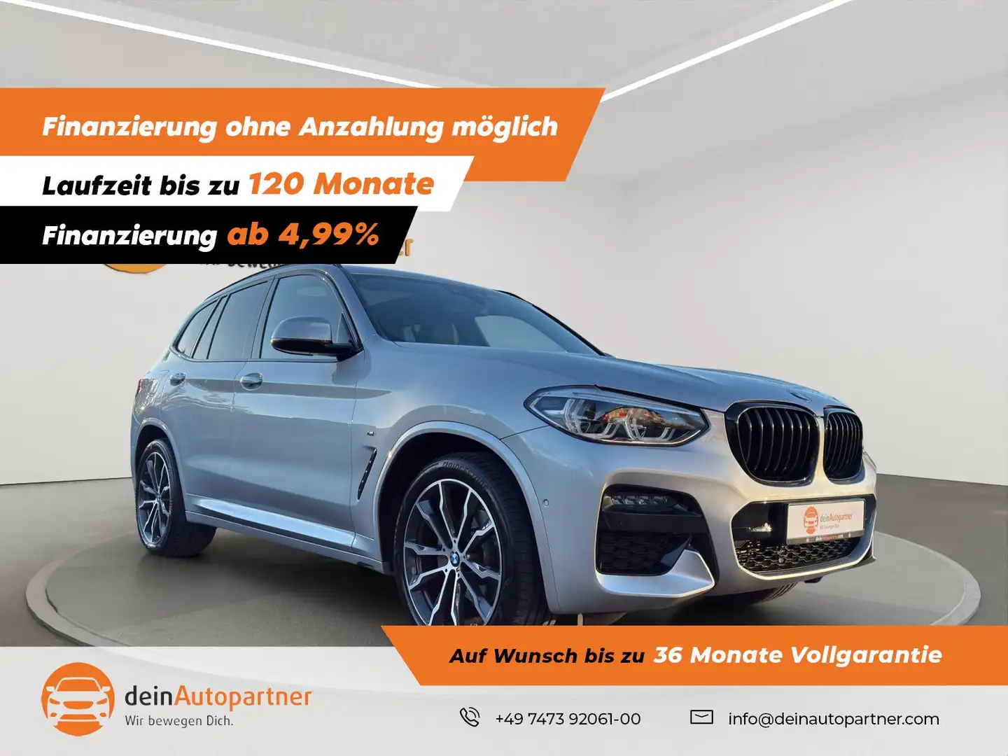 BMW X3 xDrive 20 d M Sport LED/LEDER/HUD/AHK/PANO/RFK/VIR Argent - 1