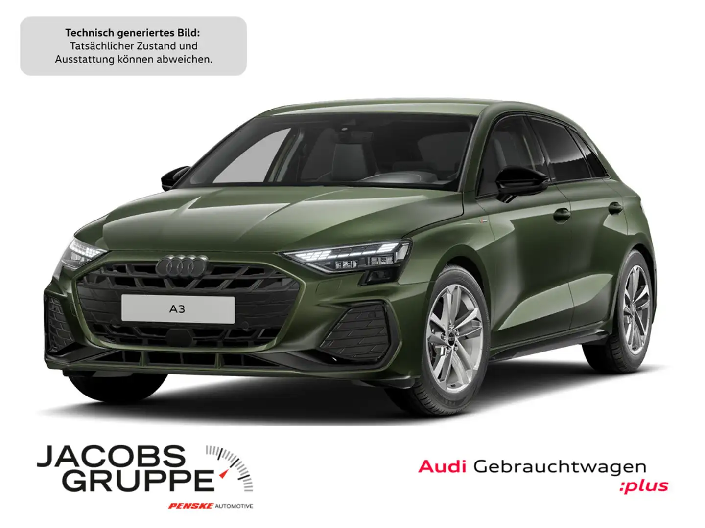 Audi A3 Sportback 35 TFSI S line AHK,Navi,SHZ,PDC Grün - 1