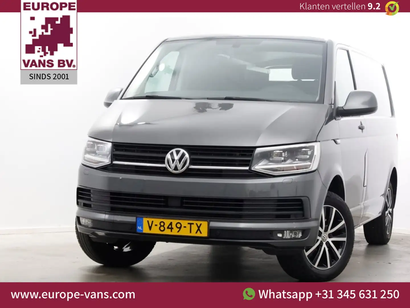 Volkswagen T6 Transporter 2.0 TDI 150pk L1H1 Highline LED/ACC/Camera/Achterk Grijs - 1