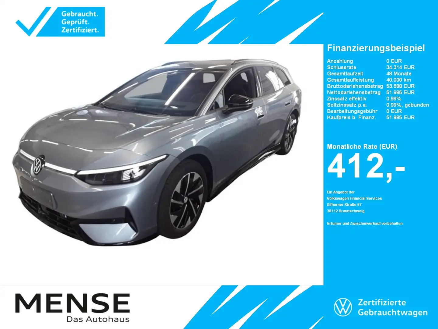 Volkswagen ID.7 Tourer Pro |AHK|4xSHZG|Massage|Navi|ACC|h/k Kék - 1