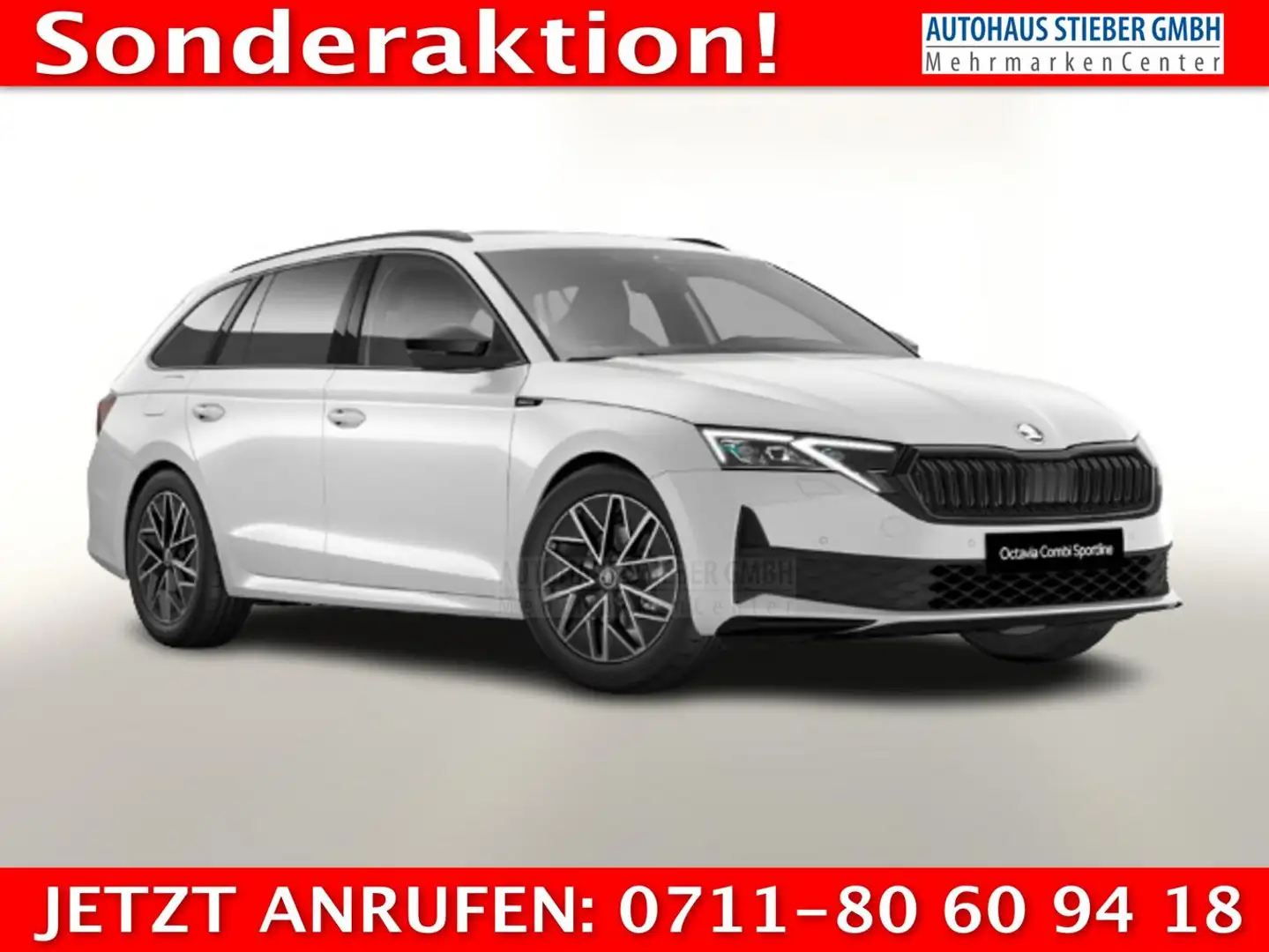 Skoda Octavia Combi eTSI DSG Sportl FL Pano Matrix ACC 110 kW... Weiß - 1