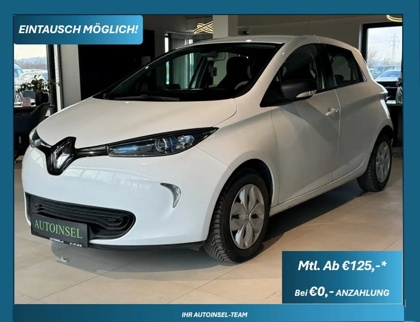 Renault ZOE Life 1. Besitz+Navi+Tempomat Blanc - 1