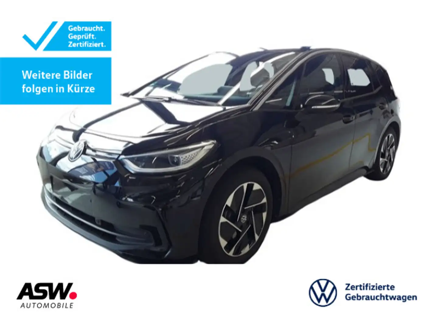Volkswagen ID.3 Pro Navi LED PDC ACC Wärmepumpe SHZ AHK Schwarz - 1