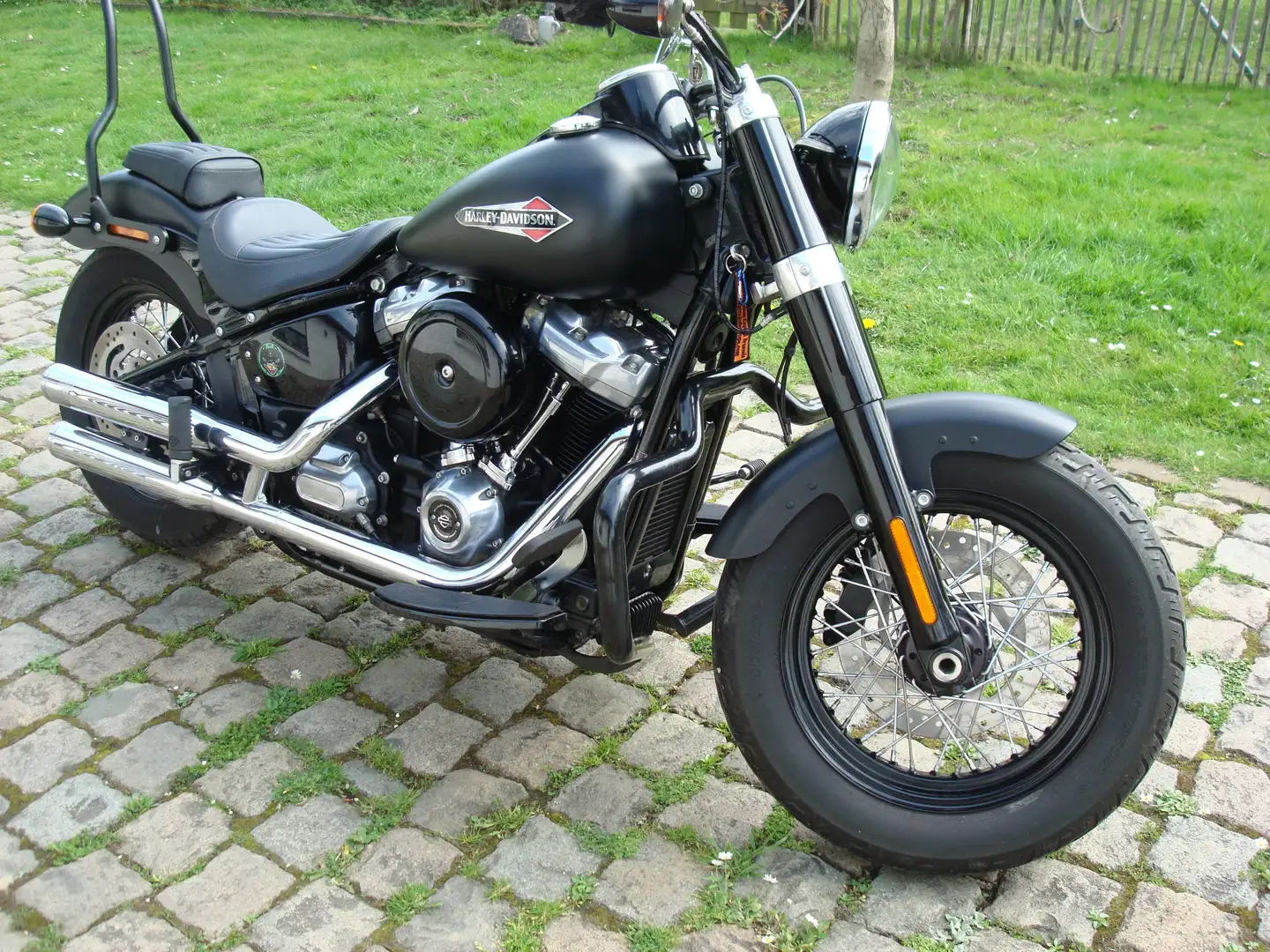 Harley-Davidson Softail Slim Black Denim Noir - 2