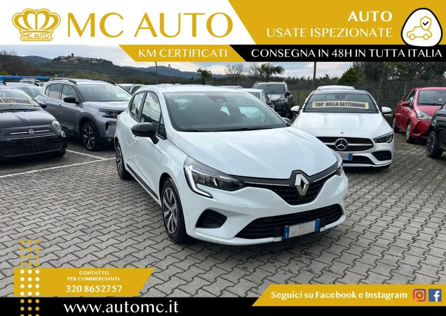 Renault Clio SCe 65 CV 5 porte Equilibre Bianco - 1