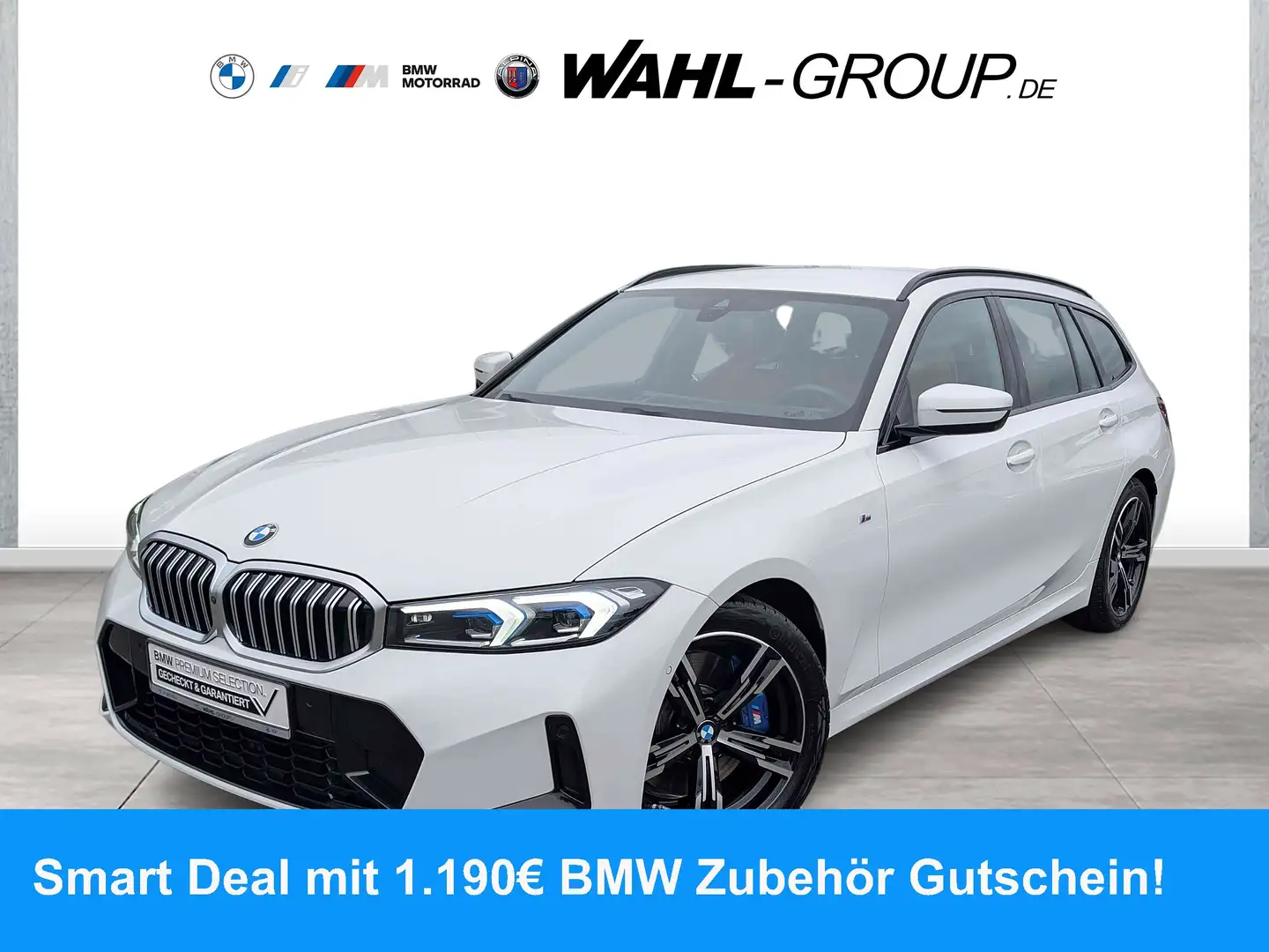BMW 320 d TOURING M SPORT LC PROF PARKASSIST ALARM   KOMFO Weiß - 1