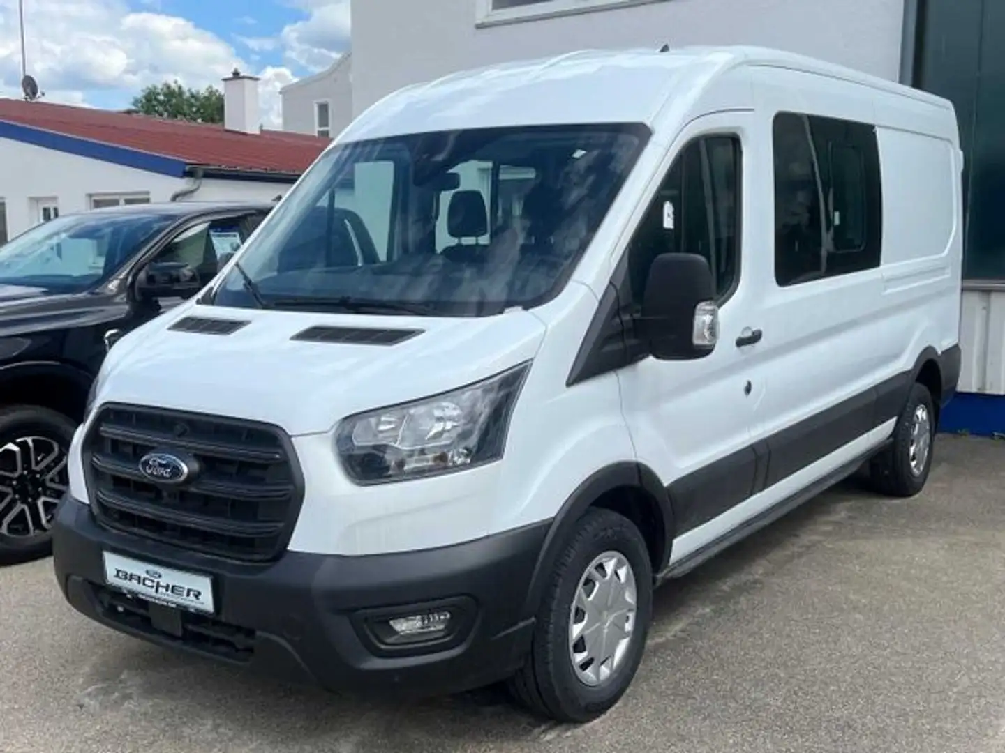 Ford Transit DOKA 350L3 TREND KLIMA AHK Temp PDCv+h 7-Sitzer Weiß - 1