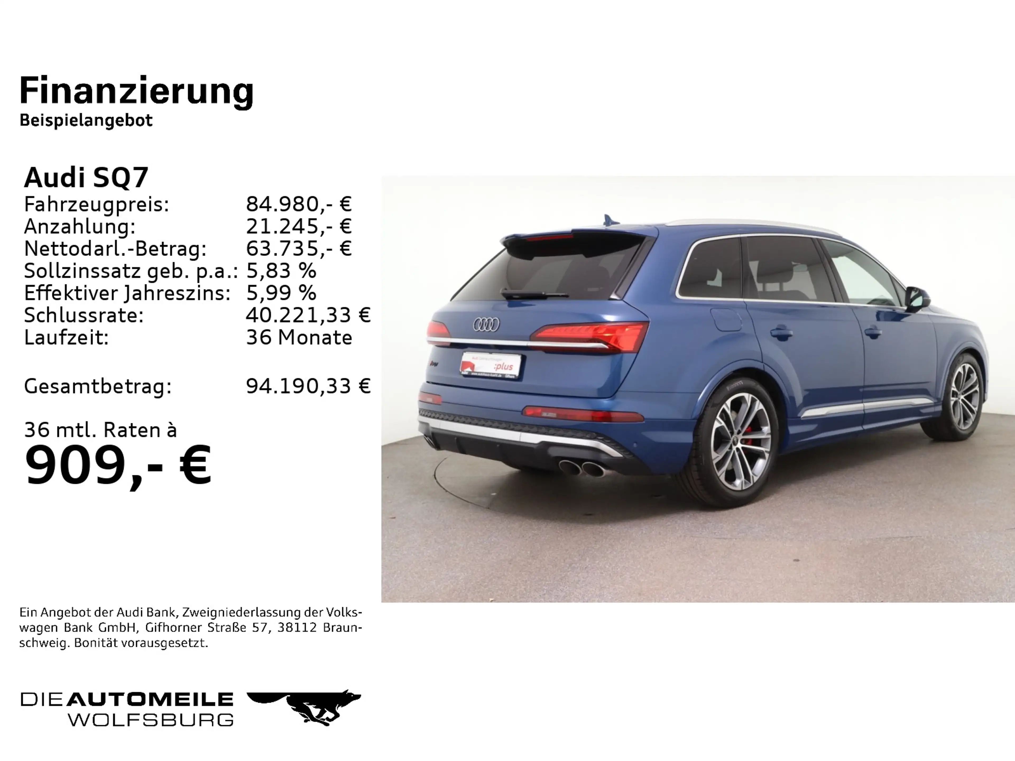Audi SQ7 4.0 TFSI Q Tip. Matrix/Luft/ACC/Standhzg./Ka — photo 2