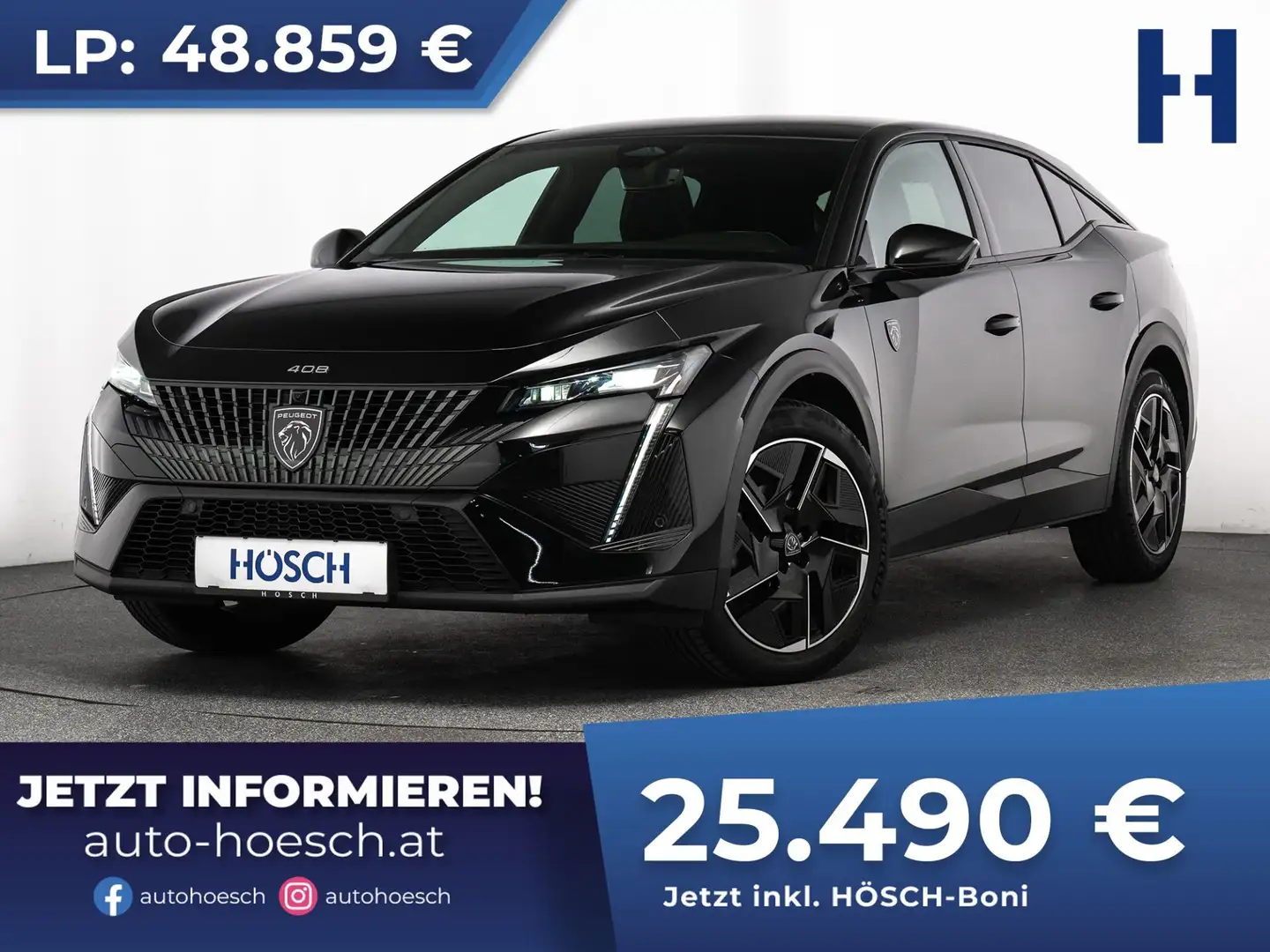 Peugeot 408 GT PureTech 130 Aut. TOP ANGEBOT WIE NEU Schwarz - 1