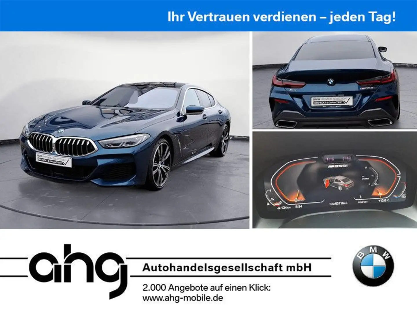 BMW M850 i xDrive Gran Coupe Innovationsp. Blau - 1
