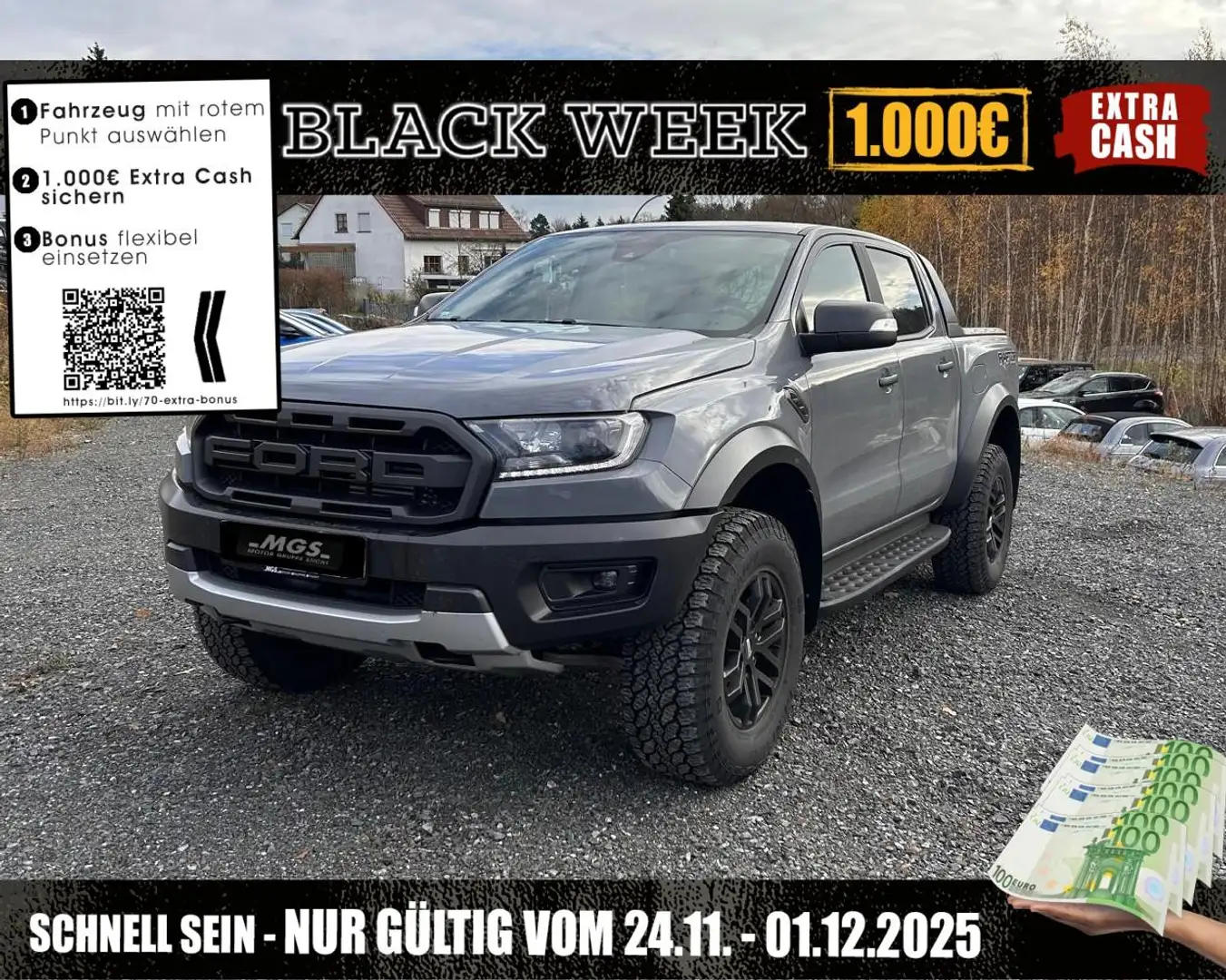 Ford Ranger Raptor #STANDHEIZUNG #LADERAUMROLLO #AHK Grau - 1