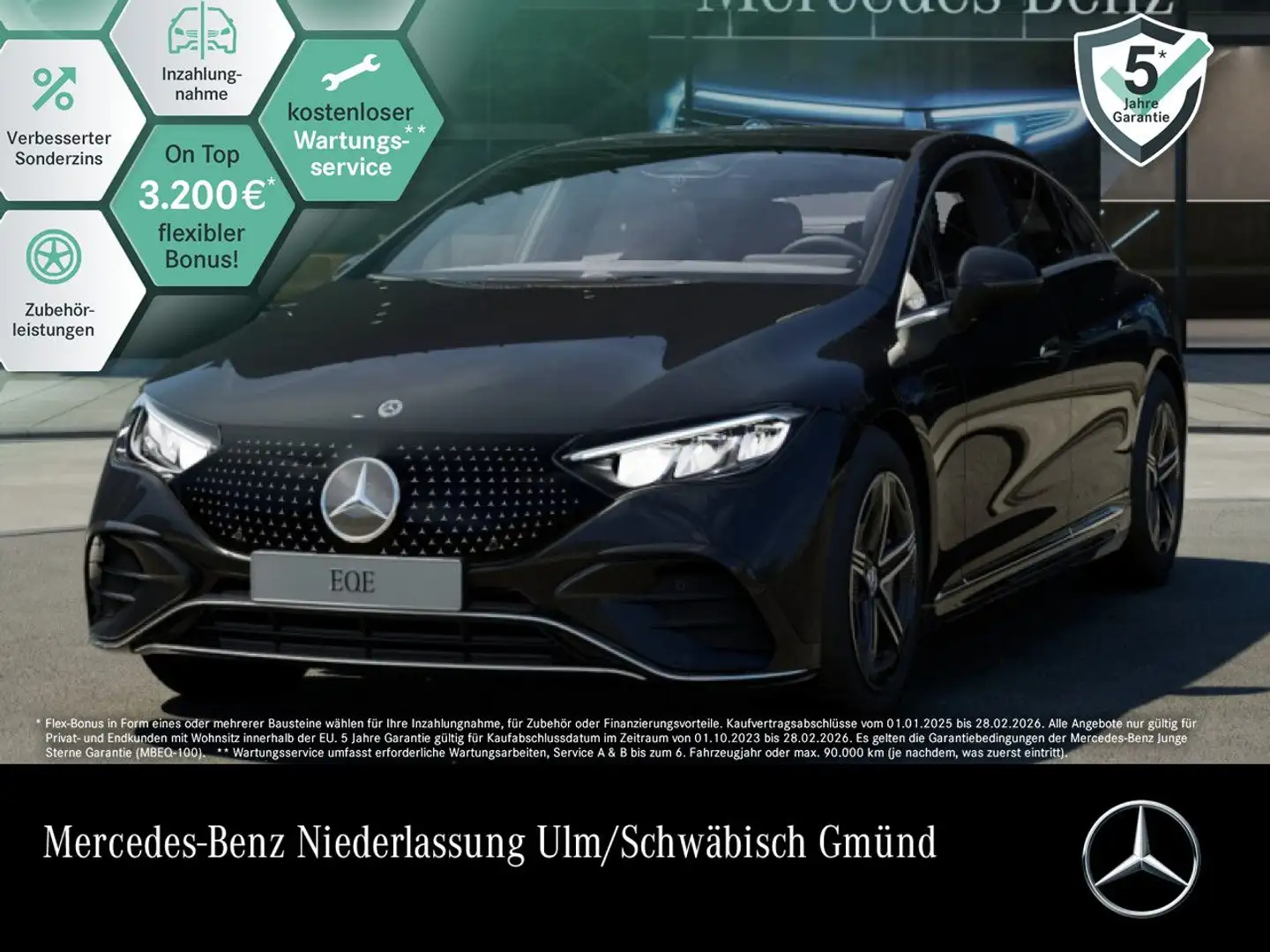 Mercedes-Benz EQE 500 4MATIC AMG WideScreen Pano Burmester LED Schwarz - 1